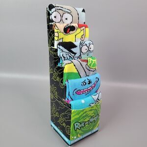 Rick and Morty 6 Pair CREW SOCKS Men Size 8-12 Bioworld NEW